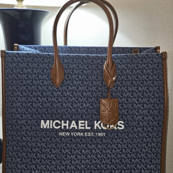 Michael Kors Blue Logo Tote Bag